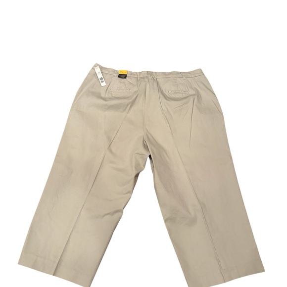 Kim Rogers Pants - Kim Rogers Women's Solid Chino Capri Pants Shannon Fit Size 22W Beige
